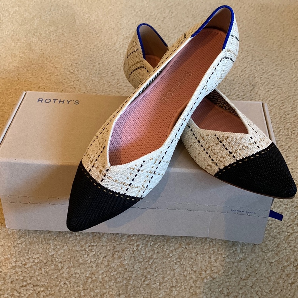 ROTHY’s flats.  Moonlight Tweed.